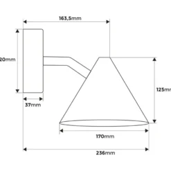 Westal Tratt Micro GU10 Vägglampa