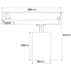 Westal WLT Blick 3-fas Skenspot 20W 36° Dim Svart