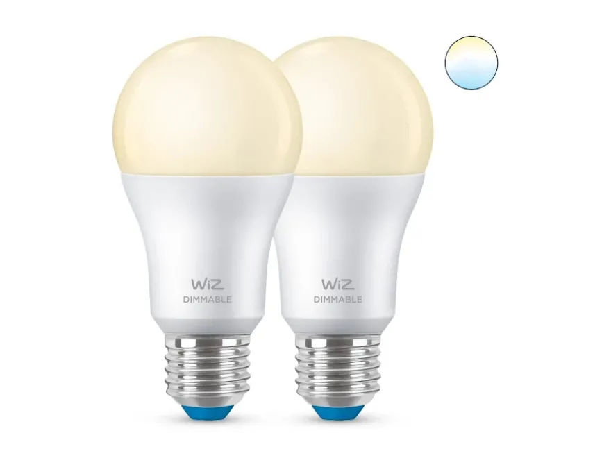WiZ LED Normal A60 2-pack 8W (60W) E27 WiFi
